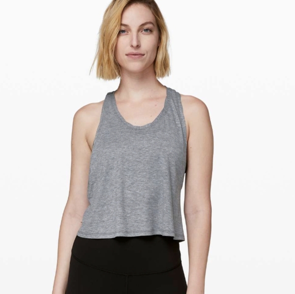 lululemon athletica Tops - Lululemon Wild Wish Tank Heathered Solar Grey